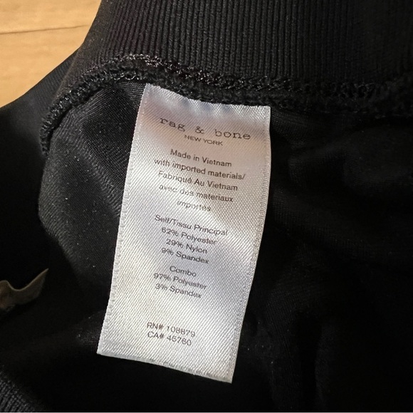 Rag & Bone Jean | Velvet Scout Jogger Pants Pull-On Velour Black Size S - Picture 13 of 13